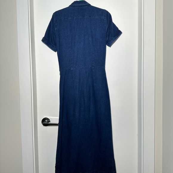 Soft denim button up dress - Picture 5 of 7